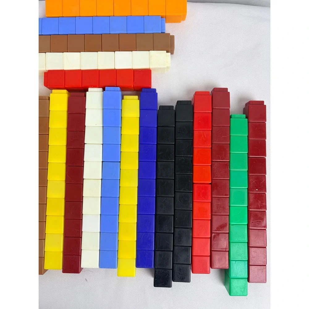 Math Link Cubes 280 Piece Set Multicolored Interlocking‎ Counting Blocks Toy